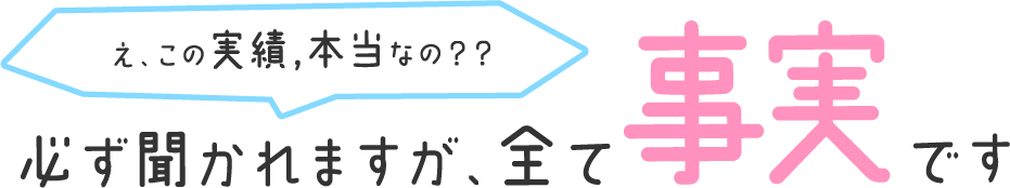 必ず結果を出す理由があります